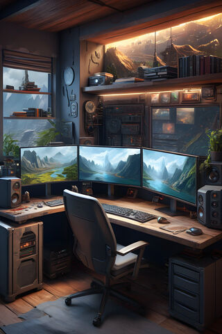 Cozy Gaming Setup in a ..
