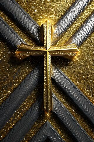 Gold Glitter Cross
