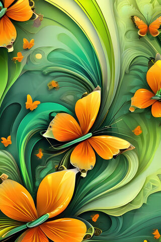 Green Yellow Butterfly