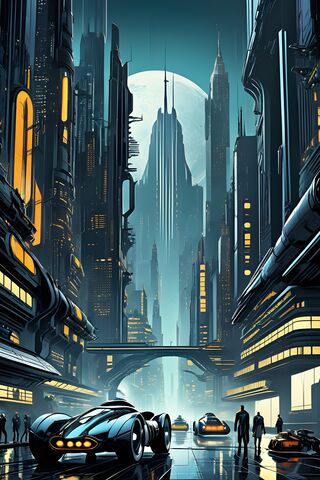 Futuristic Cityscape 🌌🚗