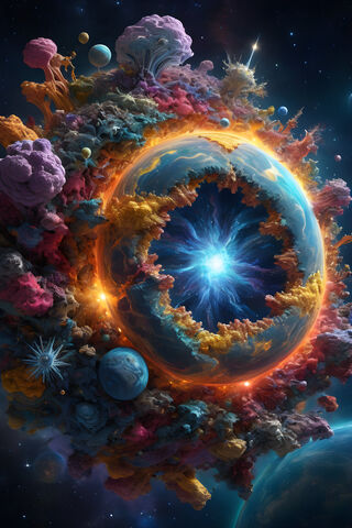 Heavenly Fractals Of Love and Creation With Colors Unseen