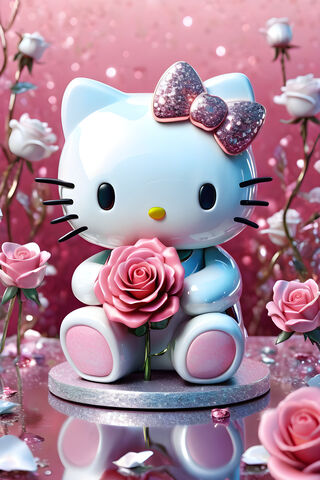 Hello Kitty With Roses ?