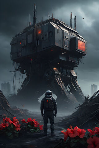 Hibiscus In Space