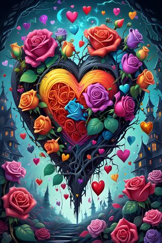 Enchanted Heart of Roses 🌹💖
