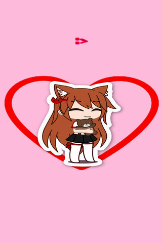 Cute Anime Girl with a ..