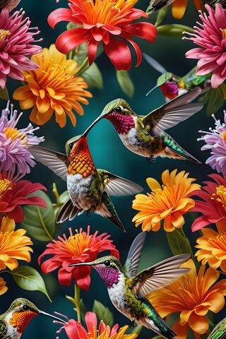 Hummingbirds Kissing