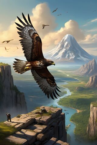 Majestic Eagle Soaring ..