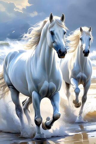 Majestic White Stallion..