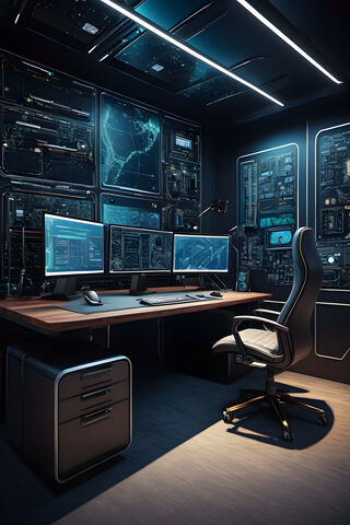 Futuristic Tech Workspace 🚀