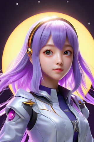 Helice Wen With Purple Hair