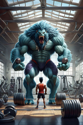 Hairy Beast In The Gym