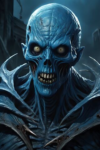 Chilling Blue Undead Warrior 🧟‍♂️💀