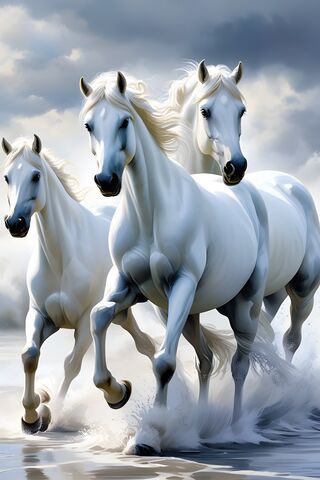 Majestic White Stallion..