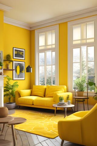 Bright and Cheerful Living Room 🌼✨