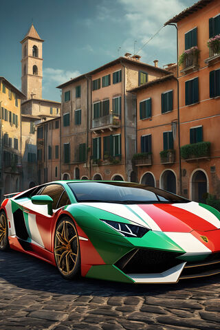 Italian Flag Lamborghini