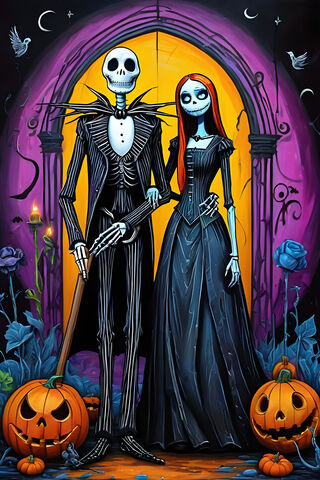 Jack Skellington and Sally