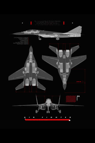 Futuristic Air Fighter Blueprint ✈️