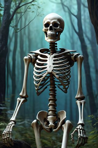 Spooky Forest Skeleton ..