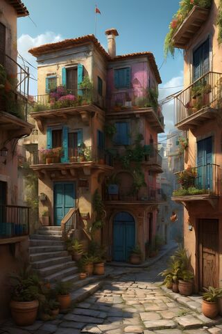 Charming Streets of Serenity 🌼🏡