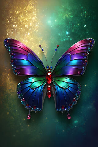 Jeweled and Glittery Butterfly