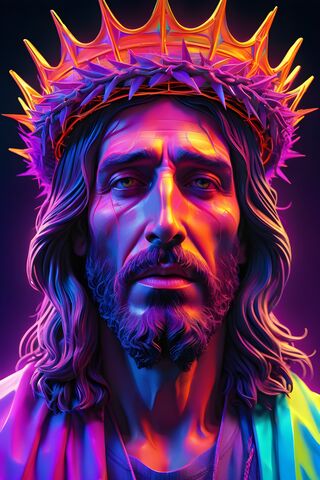 Jesús Crown Neon