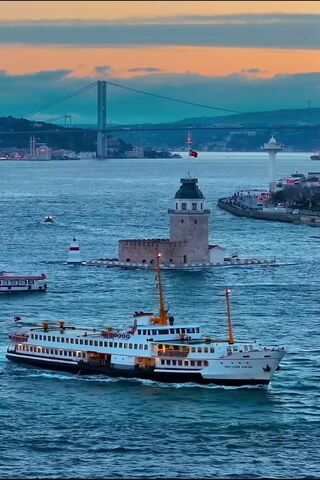 Sunset Serenity on the Bosphorus 🌅🚢