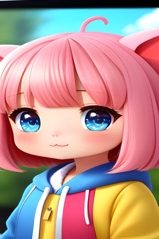 Cute Anime Character with Pink Hair 🌸✨