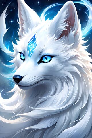 Mystical Arctic Fox 🌌✨