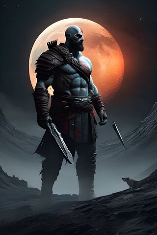 Kratos On Moon