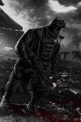 Dark Warrior in a Ruine..
