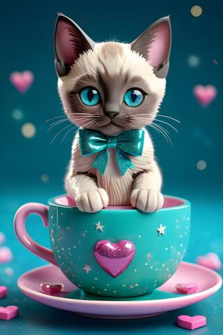 Kitten In A Cup