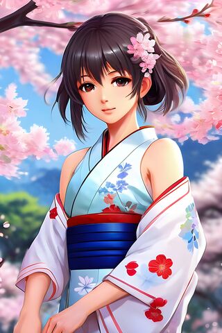 Kimono Dress Anime Girl