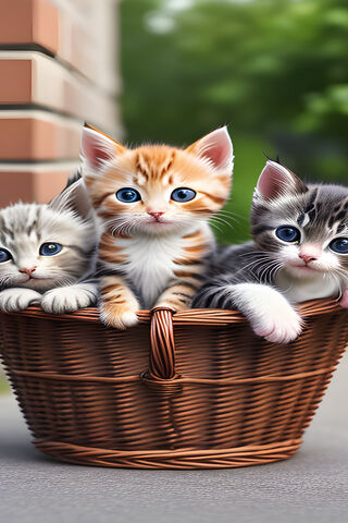 Kittens In A Basket