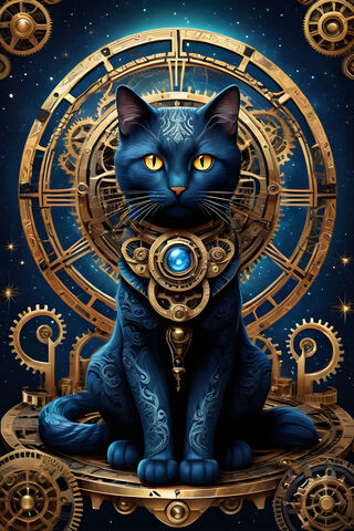 Kitten, Sapphire Eyes, Fireplace
