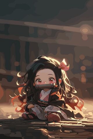 Adorable Warrior in a Kimono 🥷✨