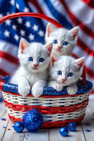 Kittens In Basket, Four..