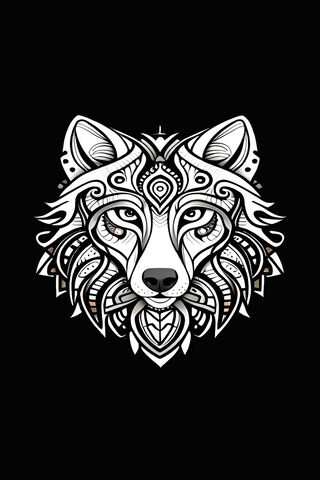 Majestic Wolf Mandala 🐺✨