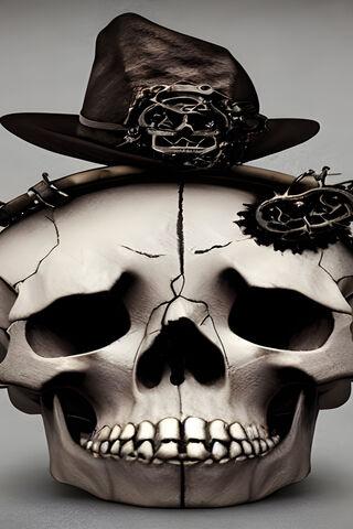 LARGE SKULL TINNY HAT