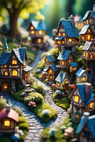 Enchanted Village at Dusk
