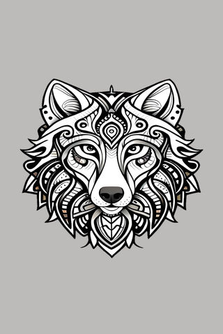 Majestic Wolf Mandala 🐺✨