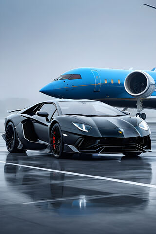 Lamborghini Car In Fron..
