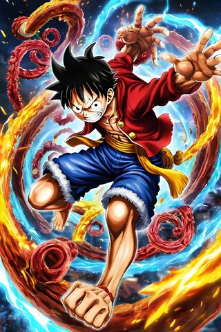 Luffy's Fiery Adventure..