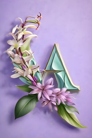 Letter A Floral Flower Spring Blossom