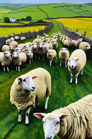Sheep on the Green Path 🐑🌿