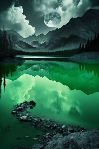 Enchanted Moonlit Lake ..