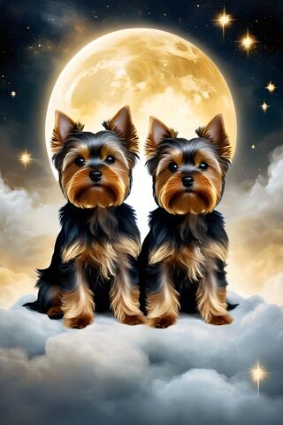 Lovely Twin Yorkshire Terrier