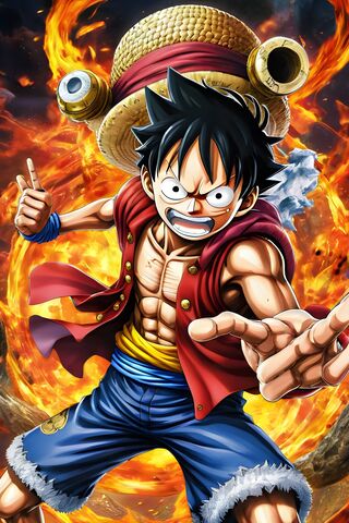 Luffy's Fiery Adventure..