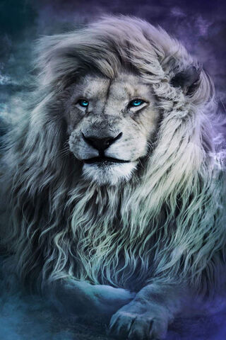 Majestic White Lion 🦁✨
