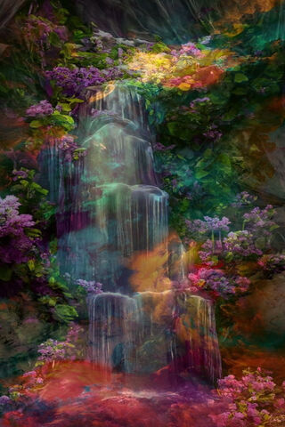 Enchanted Waterfall 🌈💧