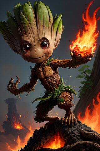 Groot's Fiery Adventure..